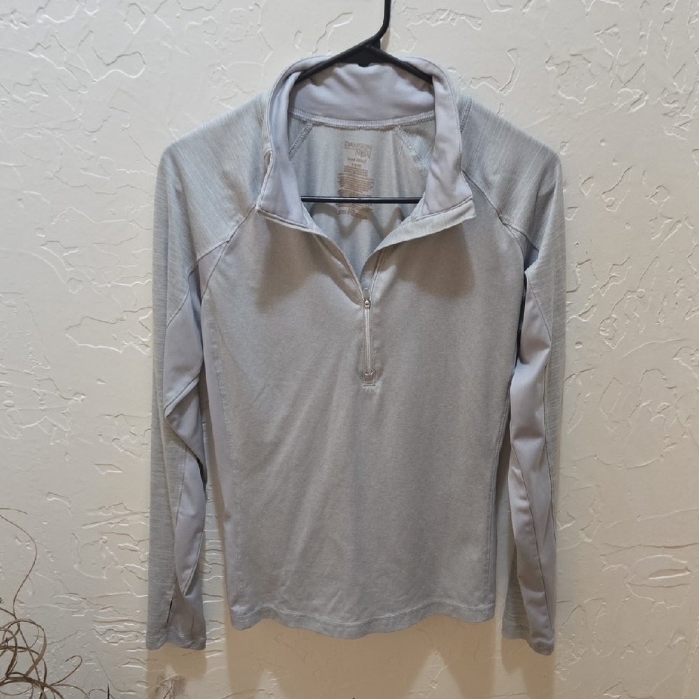 3/$10 Danskin Now Light Gray Quarter-Zip Sweatshirt